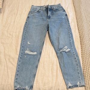 Zara Light Blue Distressed Women's Jeans